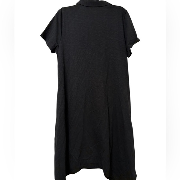 Soft Surroundings Danielle Black Button-Front Shirt Dress - Picture 3 of 5